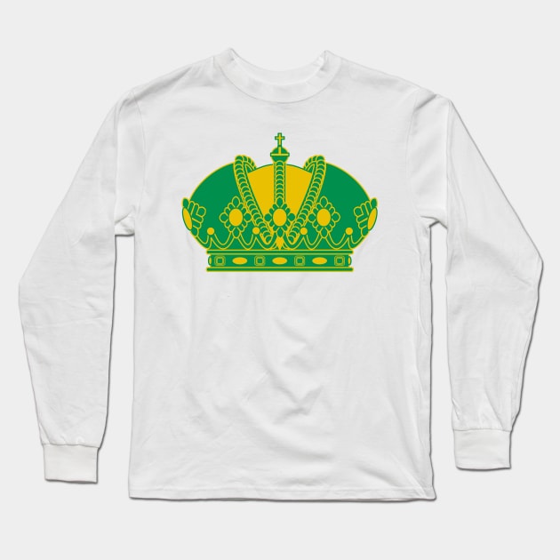 Imperial crown (green and gold) Long Sleeve T-Shirt by PabloDeChenez